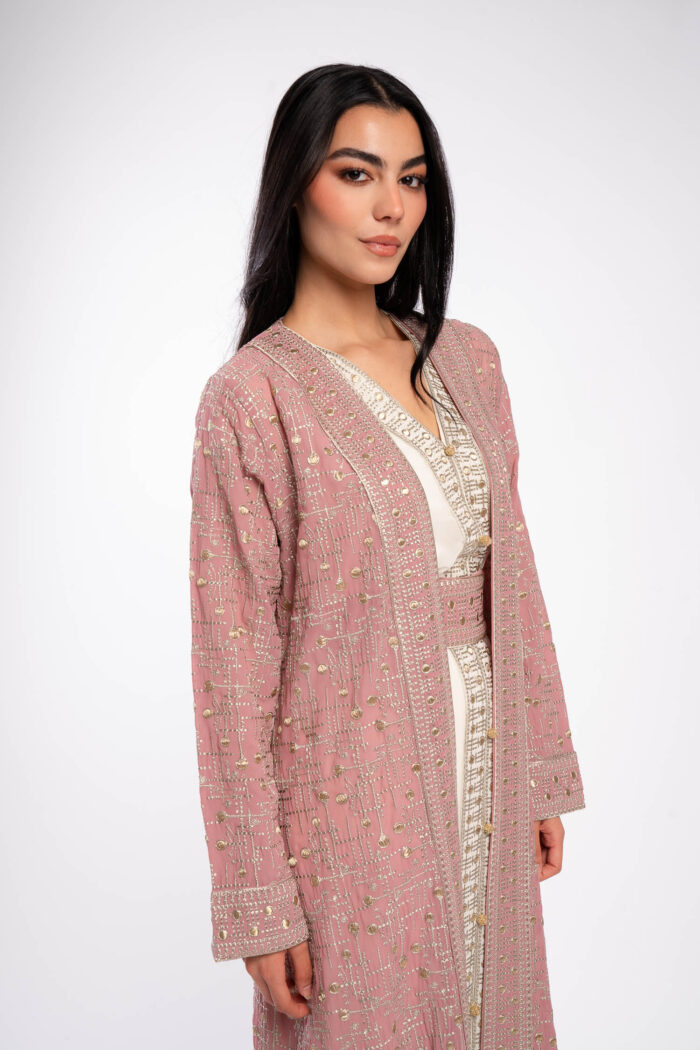 Moroccan Caftan with Luxurious Serma Embroidery - Image 22