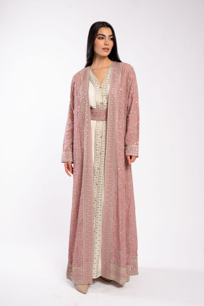 Moroccan Caftan with Luxurious Serma Embroidery - Image 12