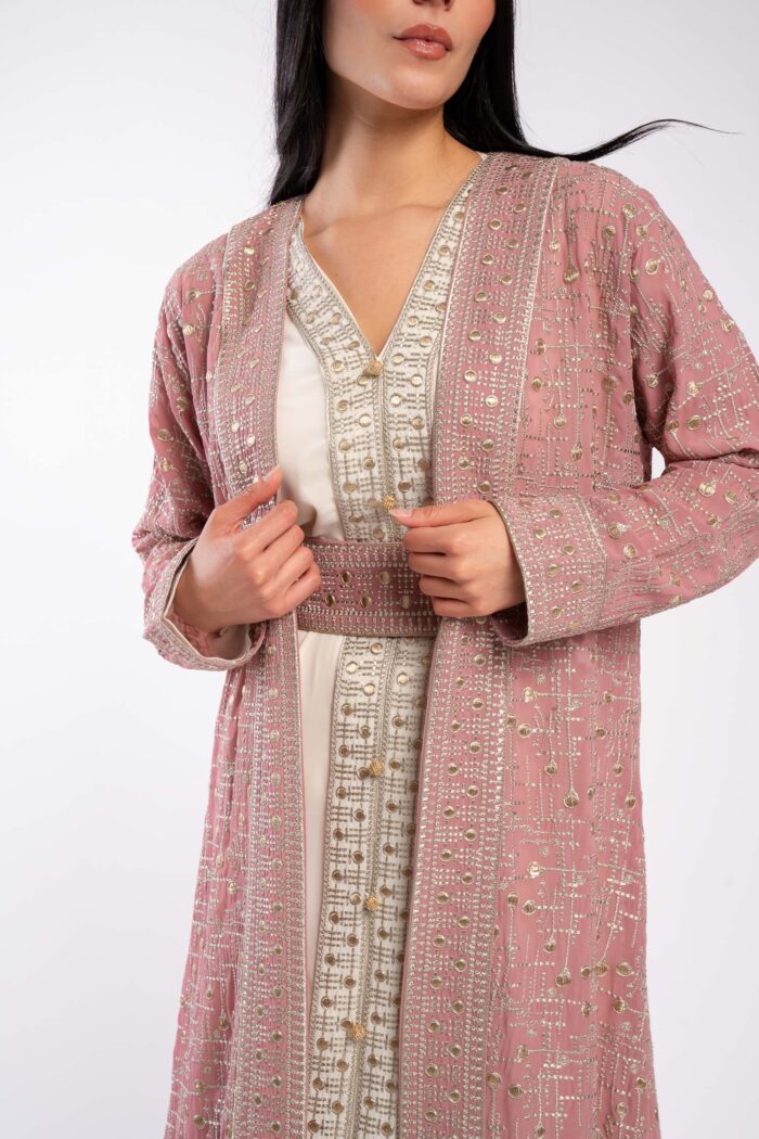 Moroccan Caftan with Luxurious Serma Embroidery - Image 9