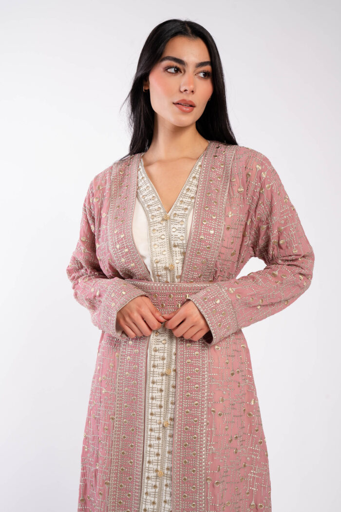 Moroccan Caftan with Luxurious Serma Embroidery - Image 6
