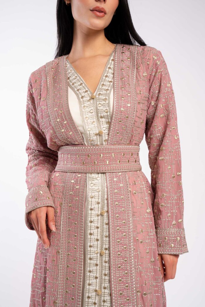 Moroccan Caftan with Luxurious Serma Embroidery - Image 4