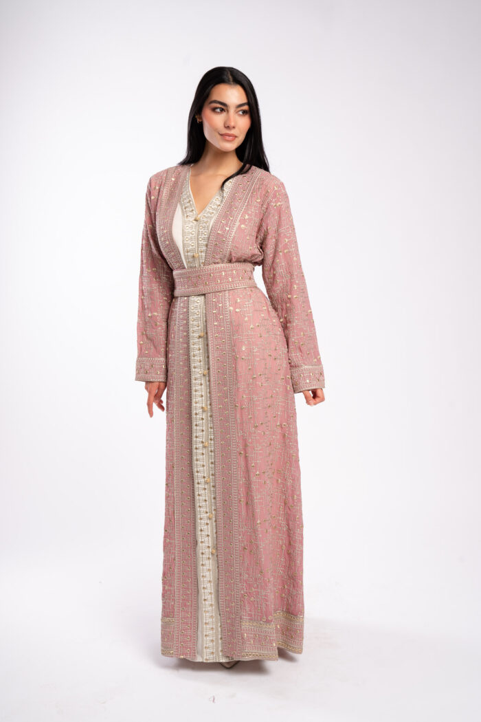 Moroccan Caftan with Luxurious Serma Embroidery - Image 2