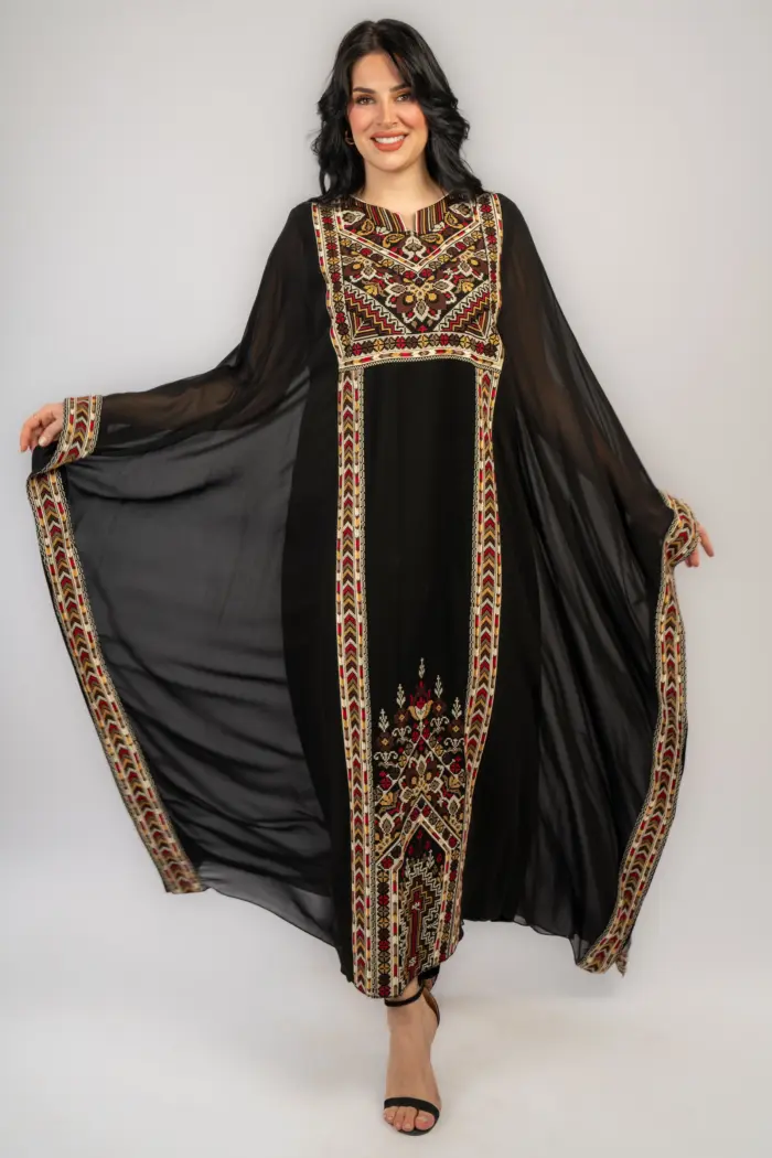 فستان فراشة بالتطريز الفلسطيني - Image 1
