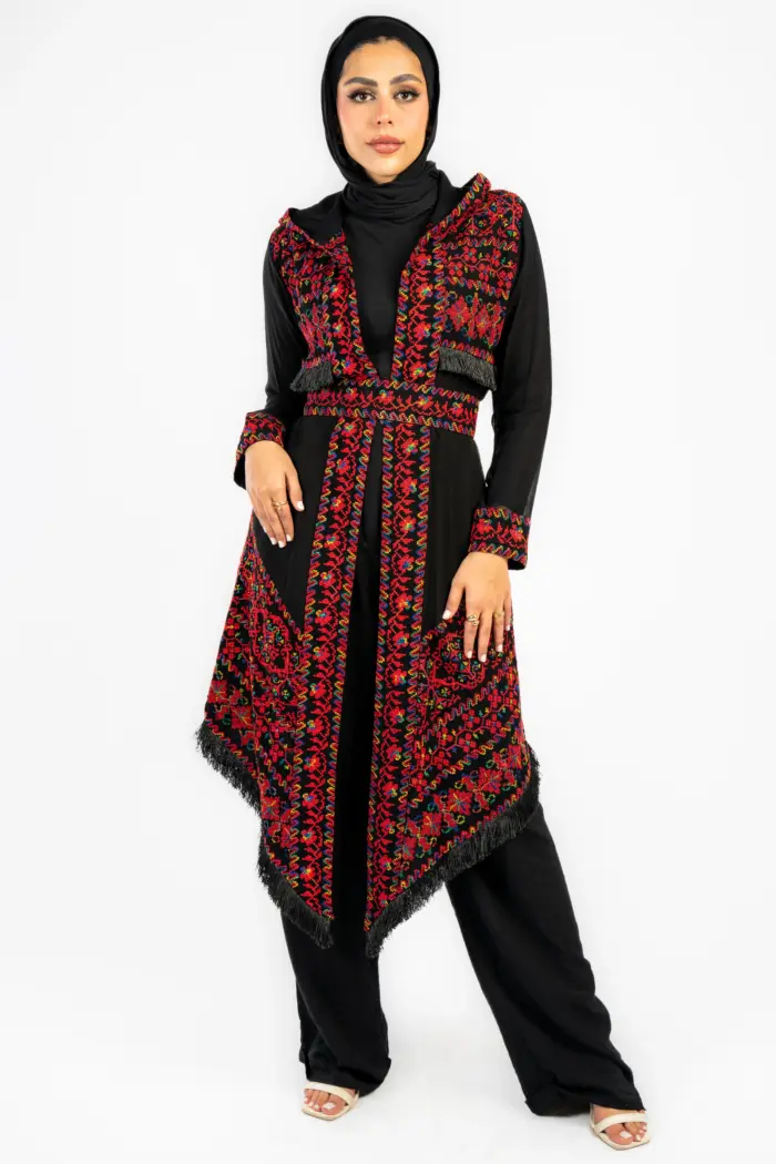 كارديجان فلسطيني قصير مع الكبيشون - Image 1