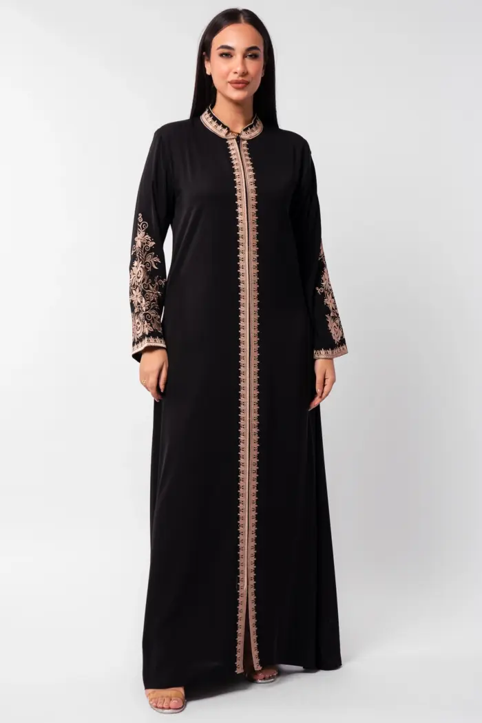 عباية خروج بتطريز على الأكمام - Image 1