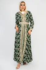 عباية شيفون سوري تطريز كامل