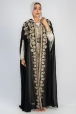 Moroccan kaftan with hood
