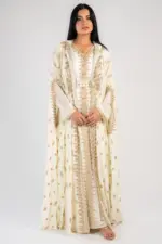 Fully embroidered Moroccan kaftan