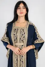 عباية استقبال شيفون كلفة دهب - Image 2