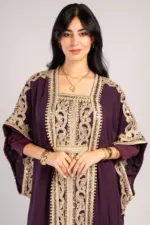 عباية استقبال شيفون كلفة دهب - Image 2