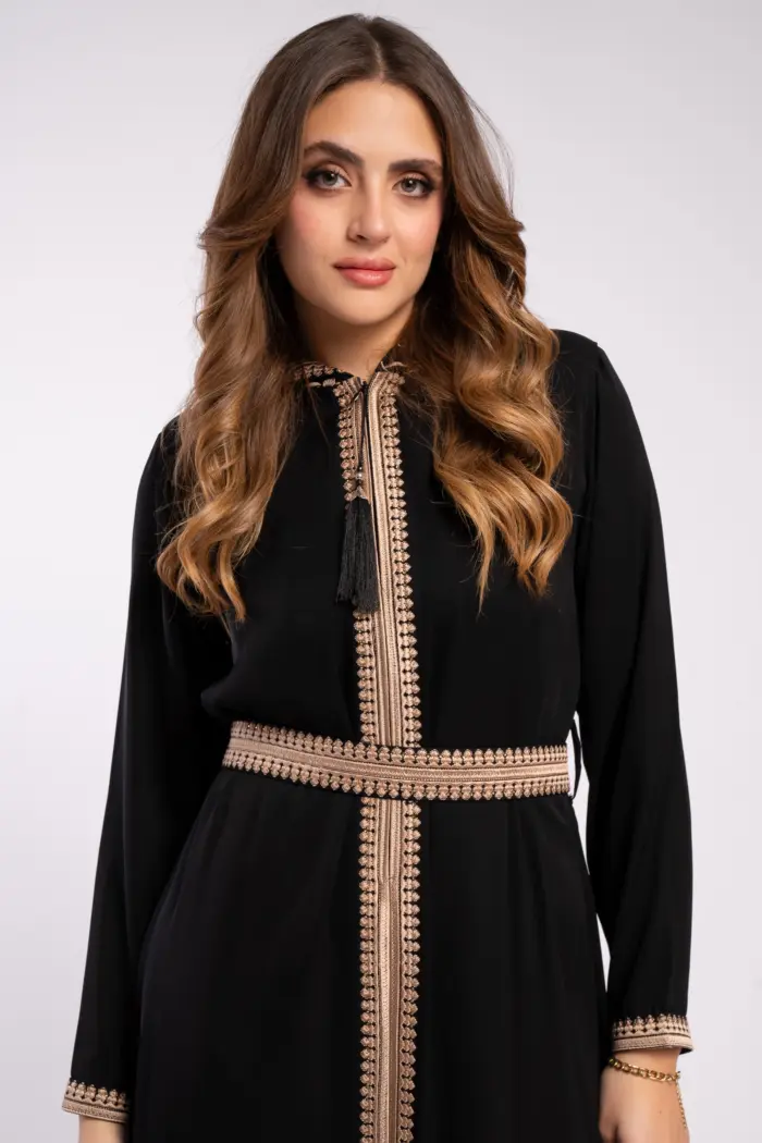 عباية اسود خروج مفتوحة - Image 2