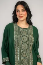 عباية استقبال فراشة تطريز كم وصدر - Image 2