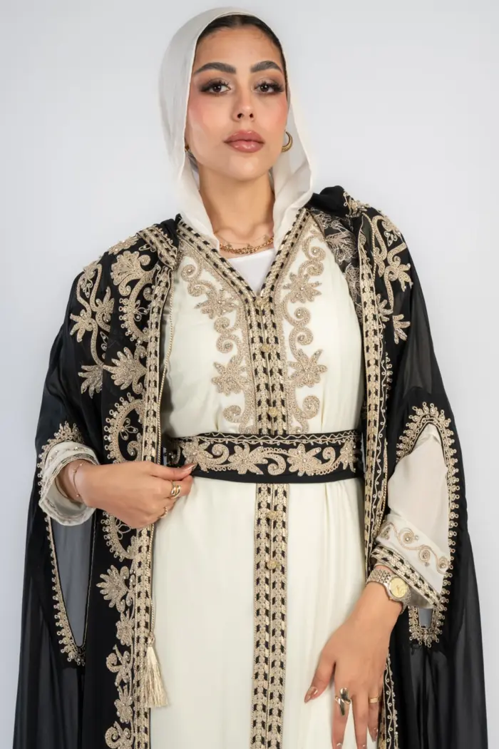 Moroccan kaftan with hood - Image 2