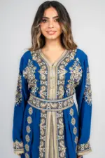 عباية استقبال سوري تطريز ماكينة مع هاند ميد - Image 2